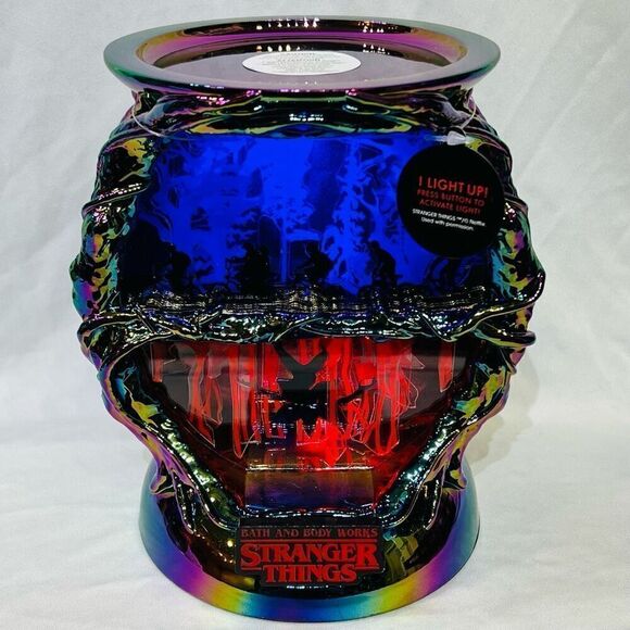 Stranger Things Bath and Body Works 3 Wick Light Up Candle Holder - Picture 1 of 6